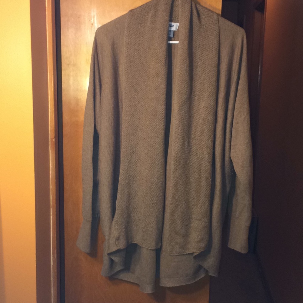 Tan open cardigan